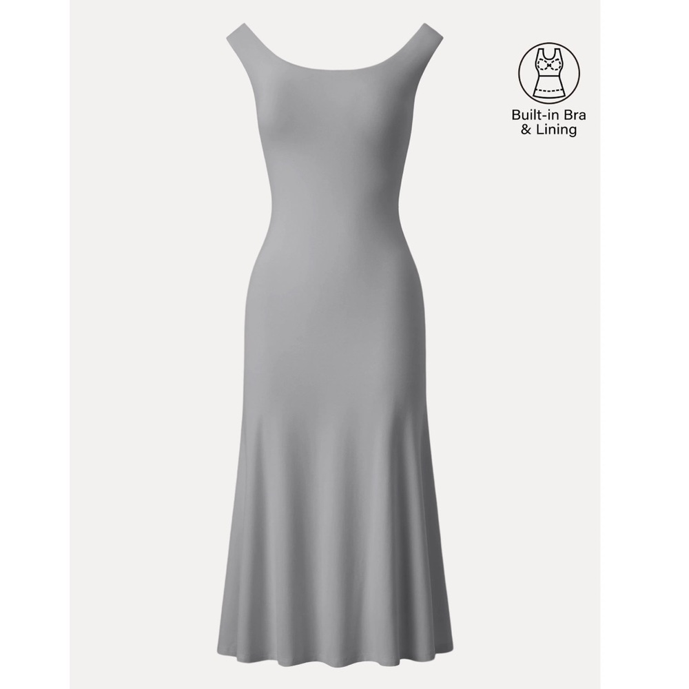 OGL Scoop Neck Midi Low Back Brami Dress